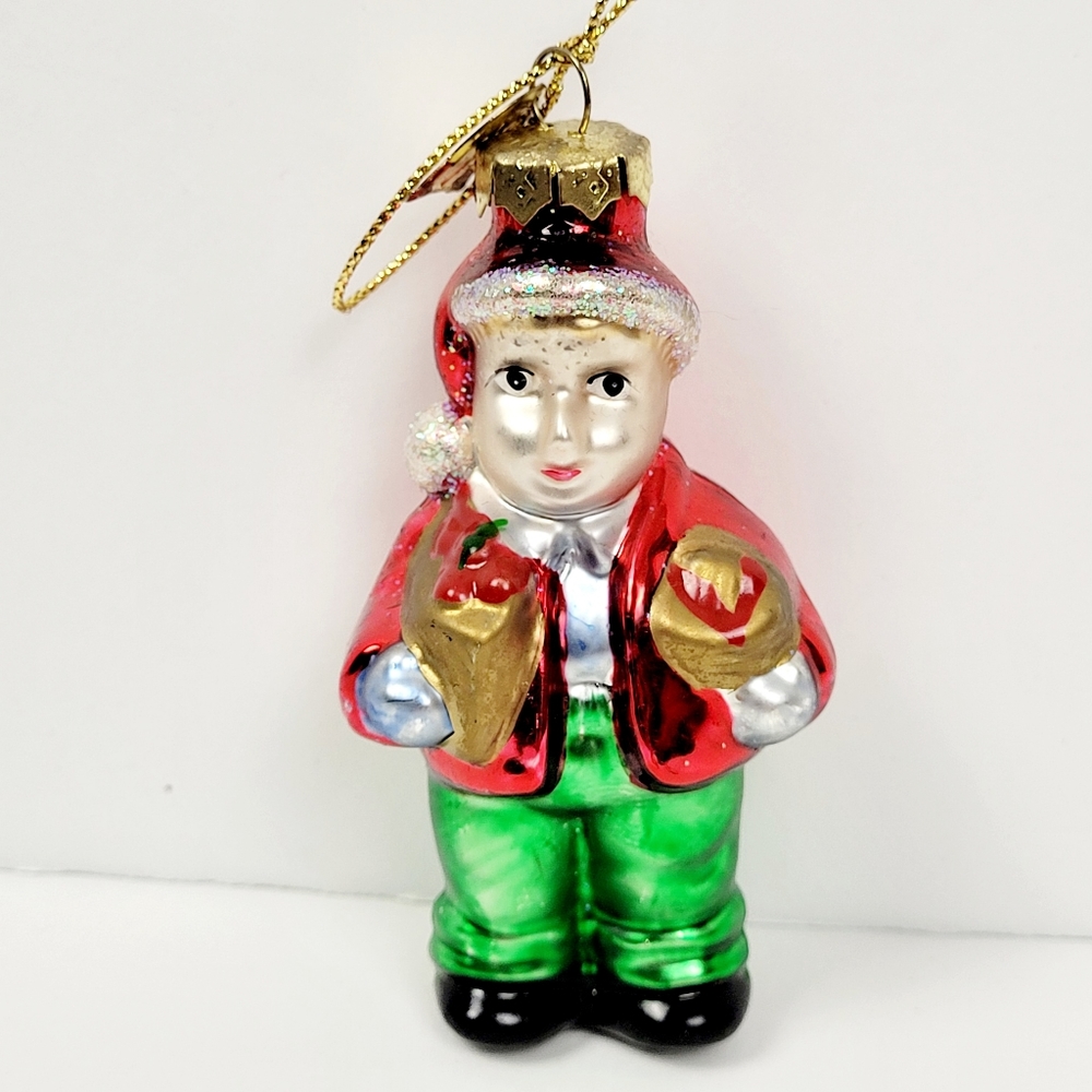 Vtg 2002~Thomas Pacconi Classics Santa's Helper Boy Holiday Christmas Ornament